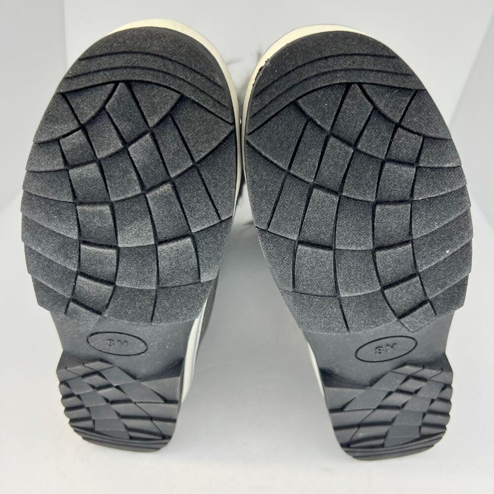 Womens Dark Gray Waterproof Lace Up Faux Fur Winter Mid Calf Size 8M Snow Boots - Picture 7 of 8